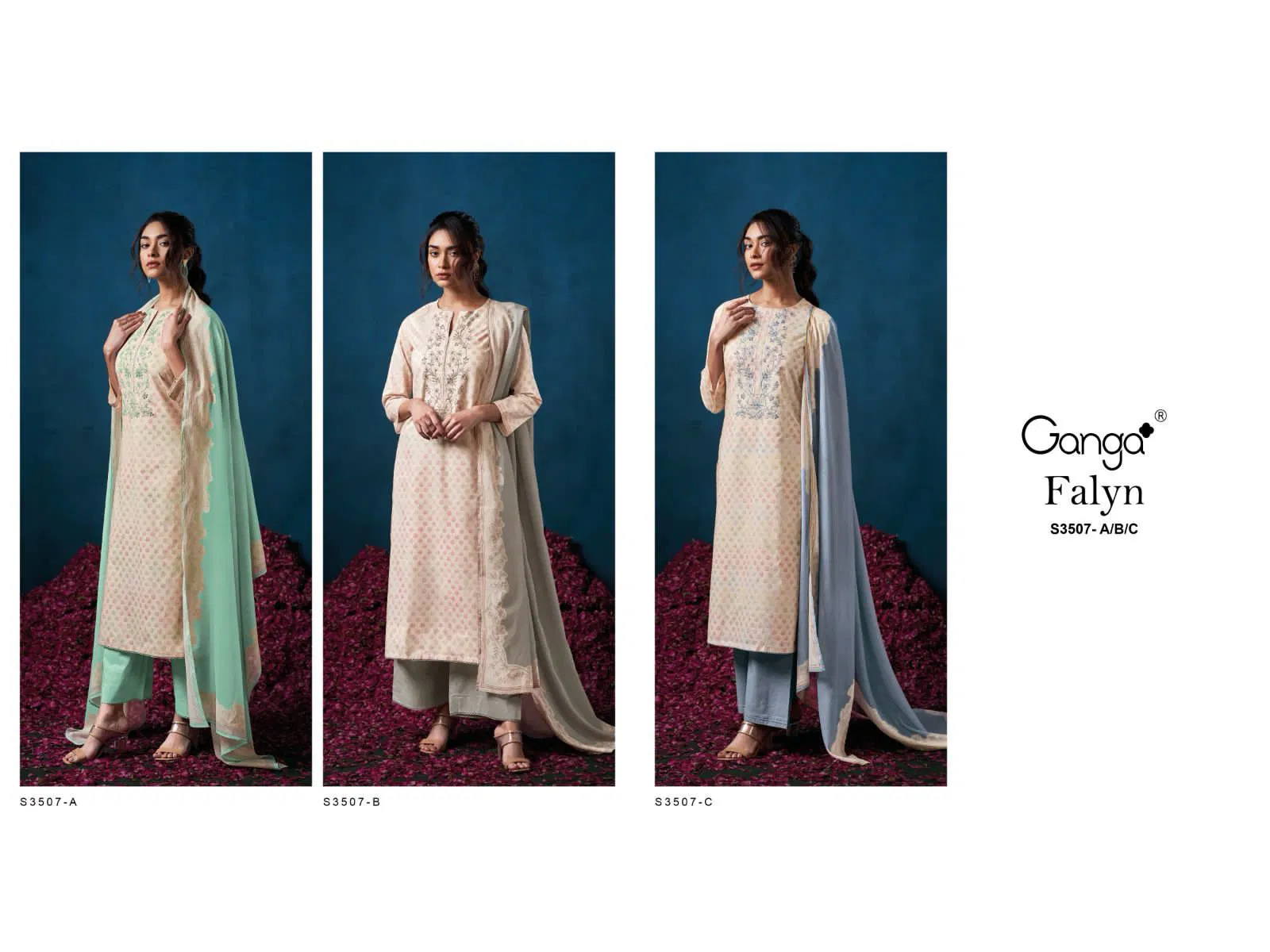 Falyn 3507 By Ganga Cotton Printed Dress
Material Expoeters In India
